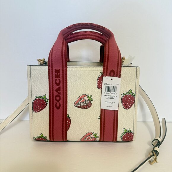 coach Smith Tote Bag 24 With Strawberry Print car80 - Picture 2 of 7